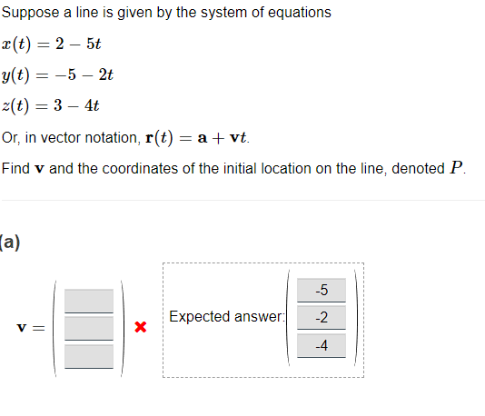 Solved 1 Find a vector equation for the line through the | Chegg.com