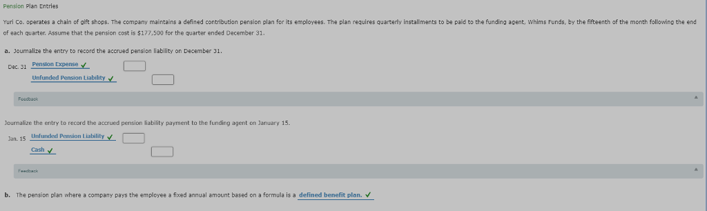 solved-pension-plan-entries-yuri-co-operates-a-chain-of-chegg