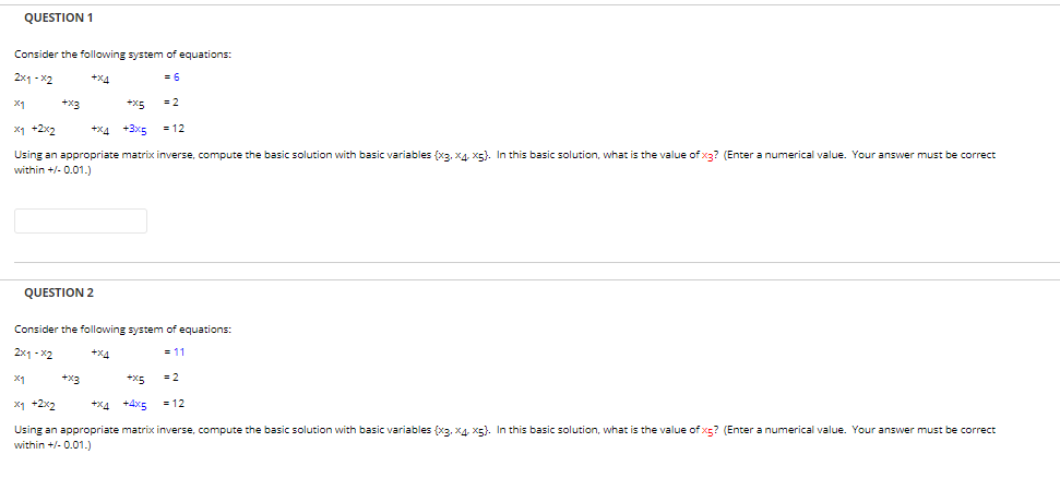 Solved QUESTION 1 Consider the following system of | Chegg.com