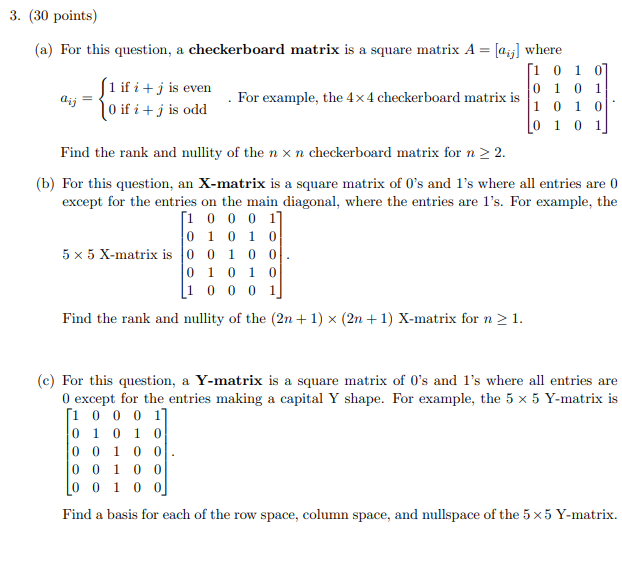 Solved 3 30 Points 0 A For This Question A Checkerb Chegg Com