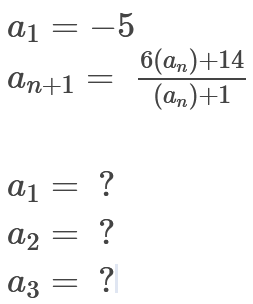Solved Write out the first three terms of the sequence | Chegg.com