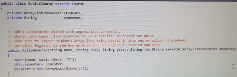 Solved public class Student implements Comparable private | Chegg.com