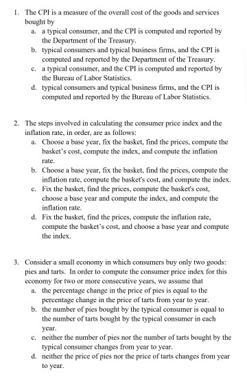 the cpi is a measure of the overall cost of
