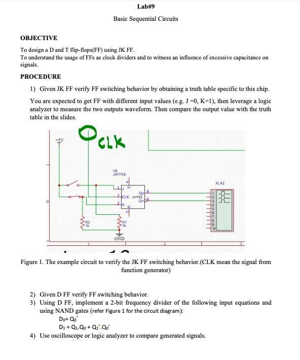 Solved Lab#9 Basic Sequential Circuits OBJECTIVE To design a | Chegg.com