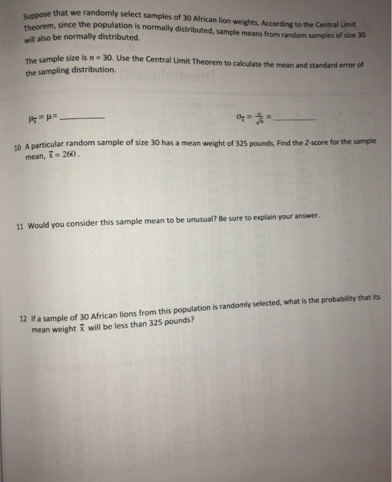 Solved Answer the following questions to understand sampling