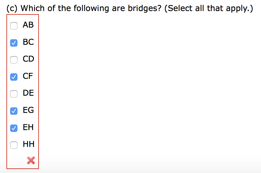Solved Consider the graph shown below. B D E G Η A с F (c) | Chegg.com