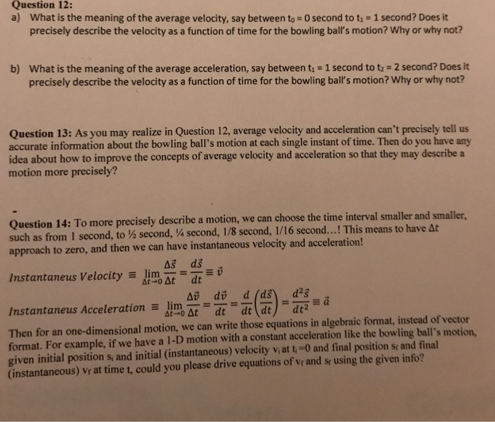 Solved Question 12 a) What is the meaning of the average