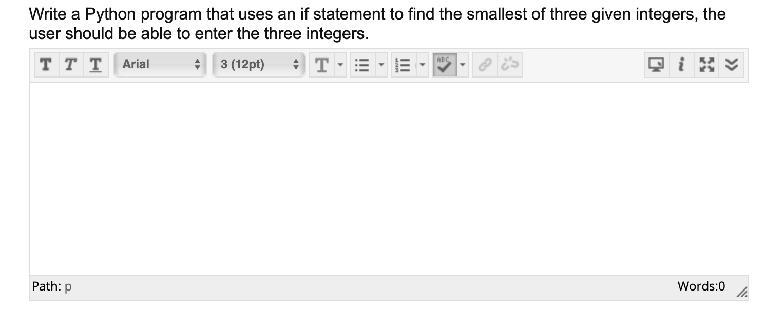 Solved Write a Python program that uses an if statement to | Chegg.com