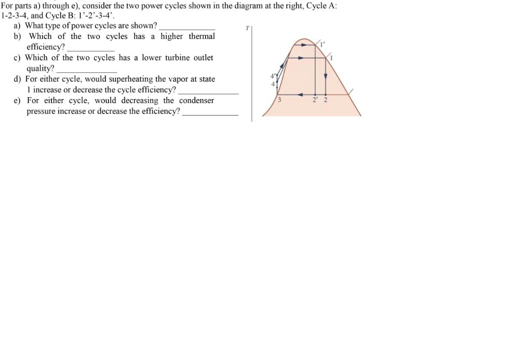 Solved For parts a) through e), consider the two power | Chegg.com