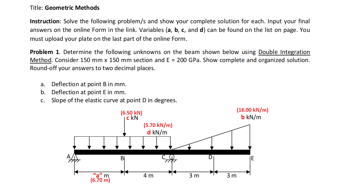 Solved Title: Geometric Methods Instruction: Solve the | Chegg.com