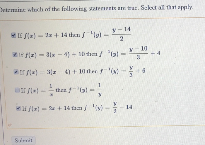 Which Three Of The Following Statements Are True Solved Determine which of the following statements are true. | Chegg.com