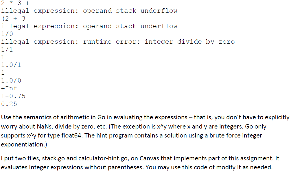 Please help, this program must be written in Go. I | Chegg.com