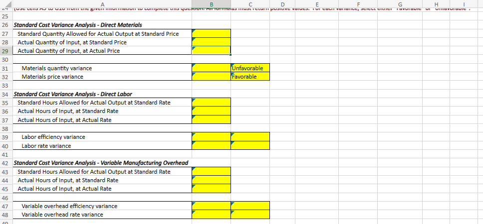 Solved Standard Cost Variance Analysis - Direct Materials | Chegg.com