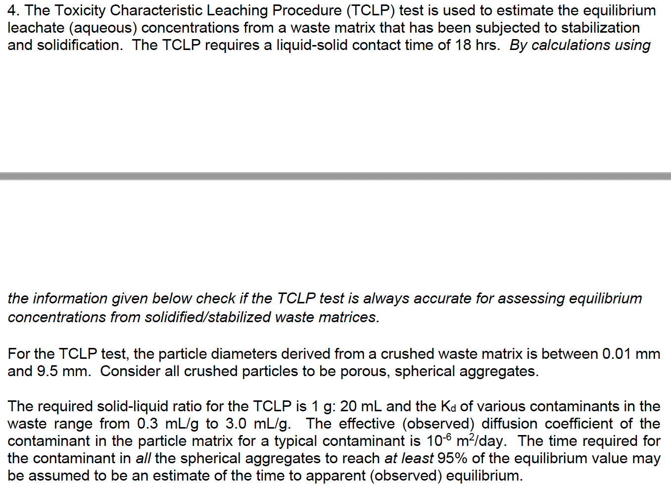 4. The Toxicity Characteristic Leaching Procedure