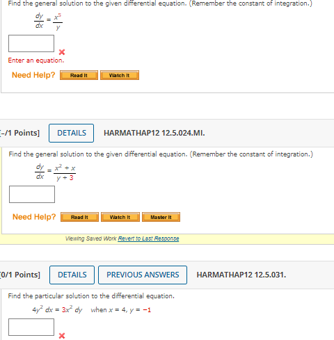 Solved Find the general solution to the given differential | Chegg.com