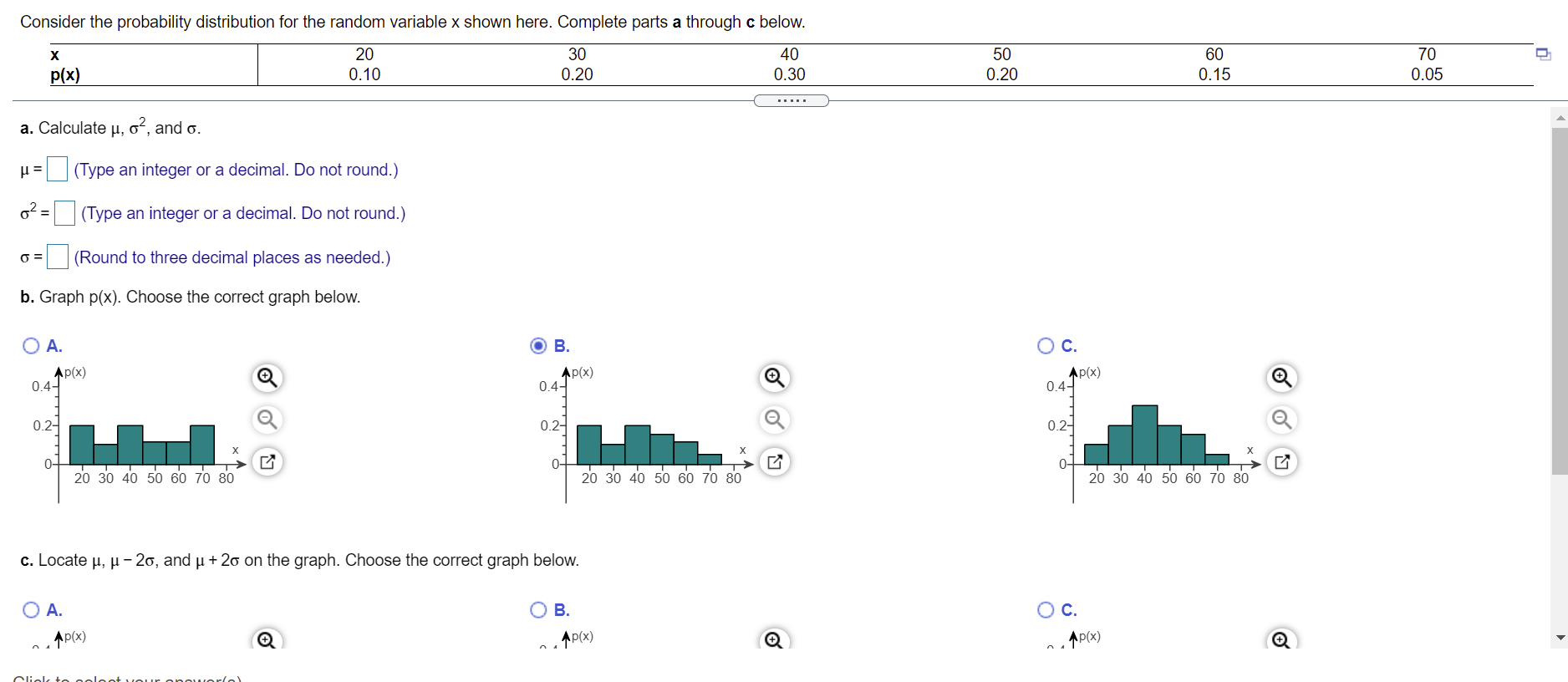 Solved Consider the probability distribution for the random | Chegg.com
