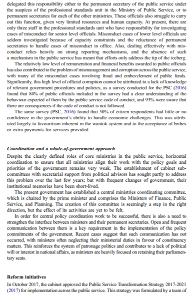 Solved RESEARCH ARTICLE The Solomon Islands public service: | Chegg.com