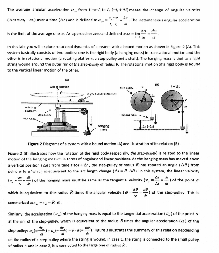 Lab 9a1: Moment Of Inertia And Energy In Rotational | Chegg.com