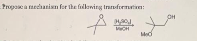 Solved I need help with this question. Propose a mechanism | Chegg.com