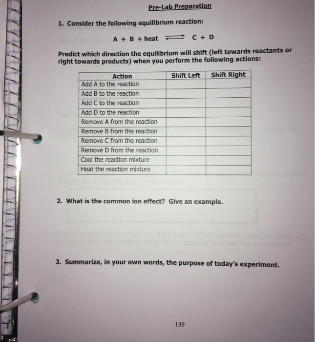 Solved Pre-Lab Preparation 1. Consider the following | Chegg.com