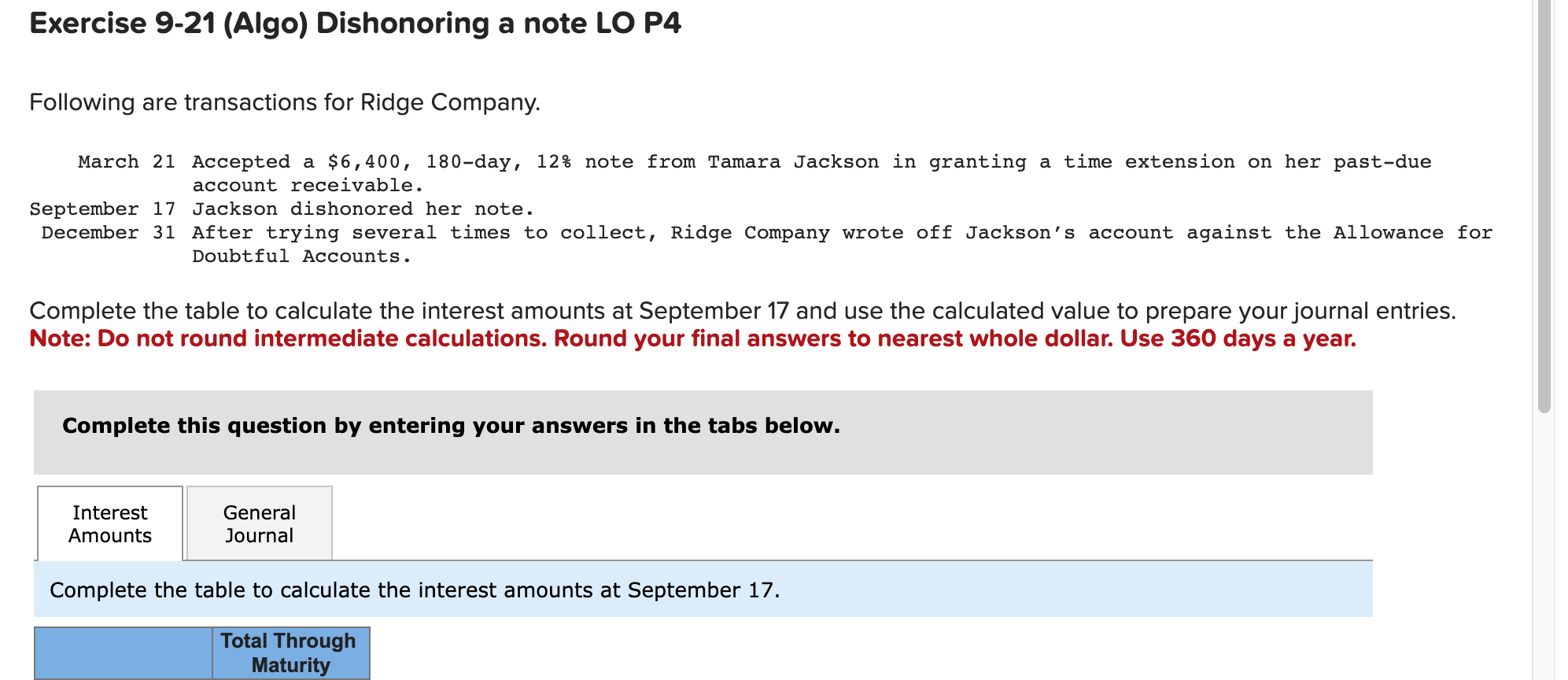 Solved Exercise 9-21 (Algo) Dishonoring a note LO P4 | Chegg.com