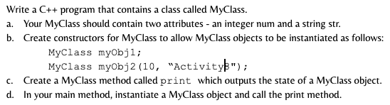 Solved Write a C++ program that contains a class called | Chegg.com