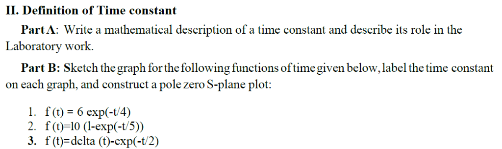 solved-ii-definition-of-time-constant-parta-write-a-chegg