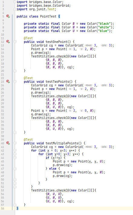 Solved DO UN 1 2 3 4 5 6 7 8 import bridges.base. Color; | Chegg.com