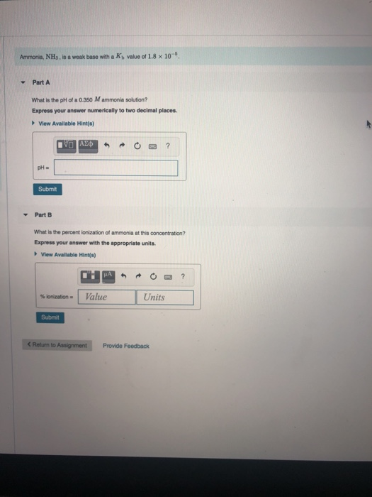 solved-ammonia-nhs-is-a-weak-base-with-a-kb-value-of-1-8-x-chegg