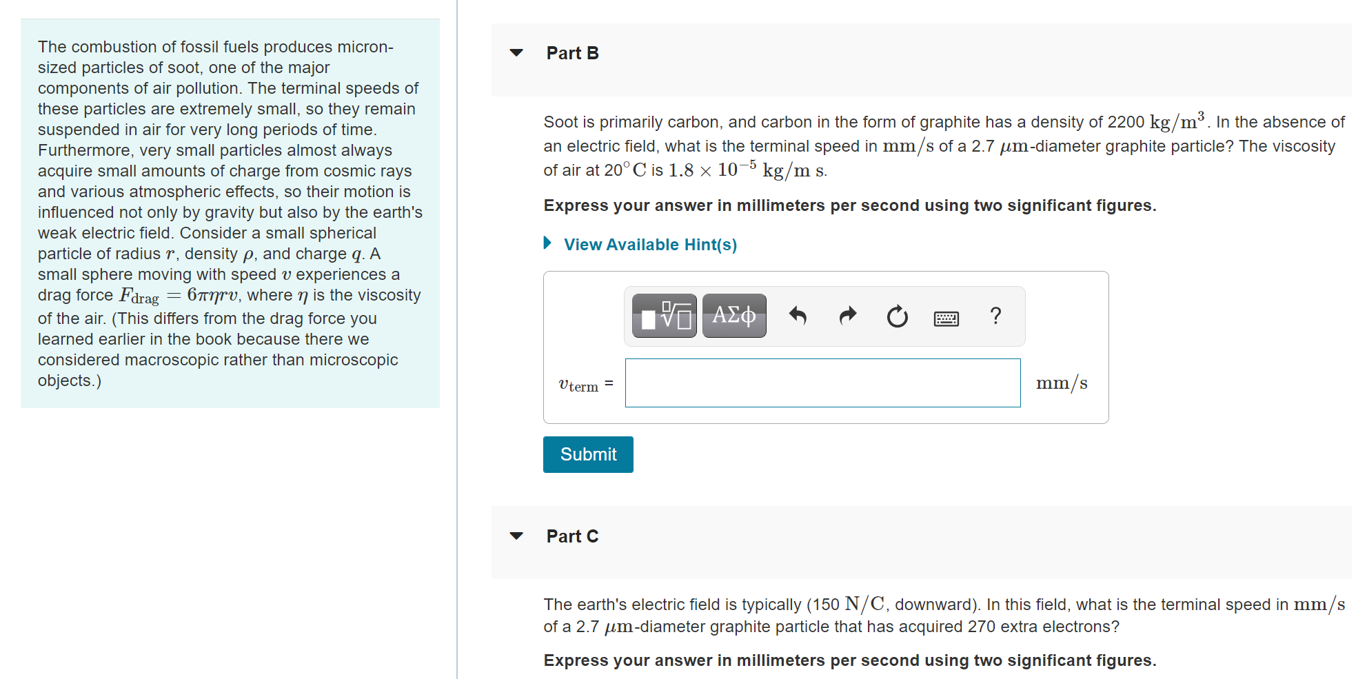 Solved Part B m The combustion of fossil fuels produces | Chegg.com