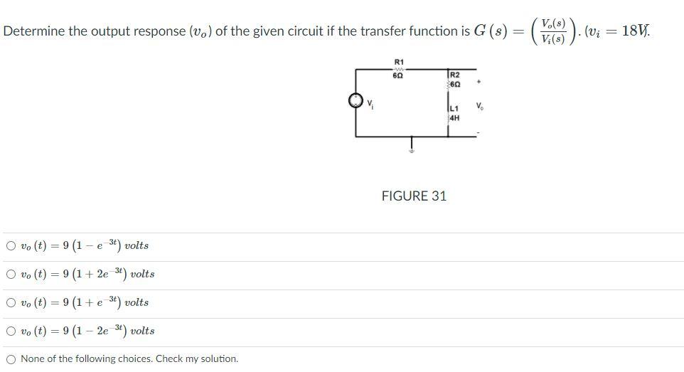 Solved Solve The Settling Time Of The Given Circuit If Th Chegg Com