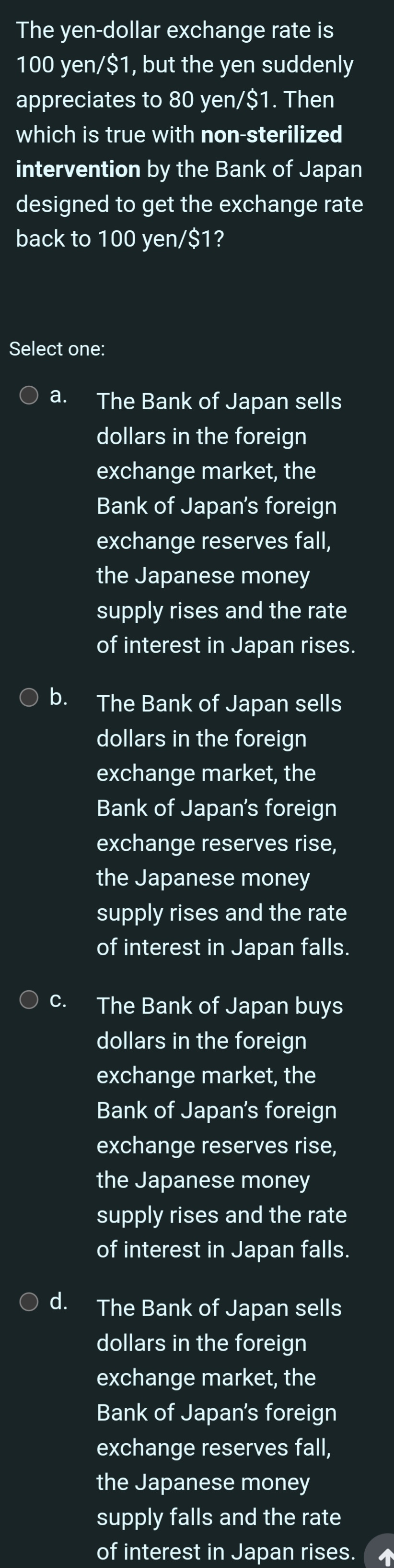 The yen-dollar exchange rate is 100 yen/\$1, but the | Chegg.com