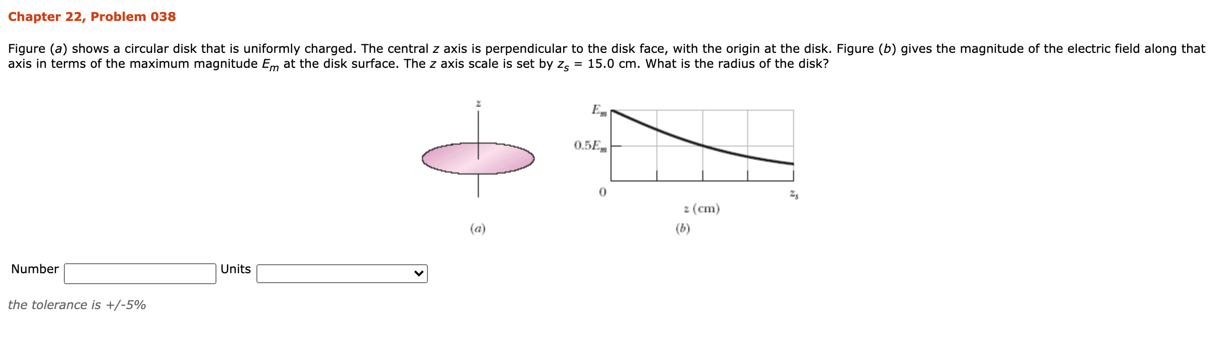 Solved Chapter 22, Problem 038 Figure (a) shows a circular | Chegg.com