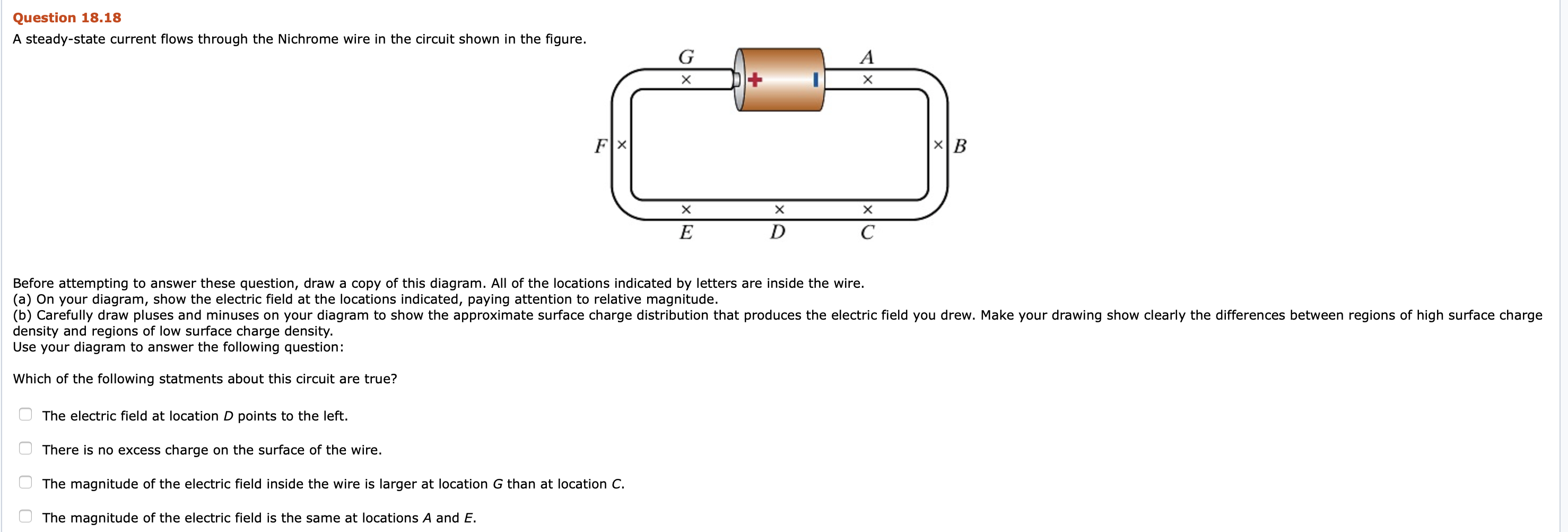 Solved Question 18.18 A steady-state current flows through | Chegg.com