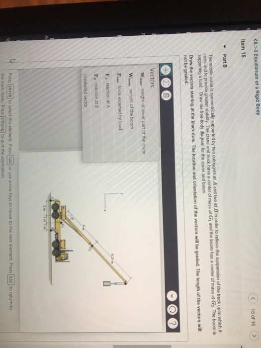 Solved Part A Draw The Free body Diagram For The Beam Which Chegg