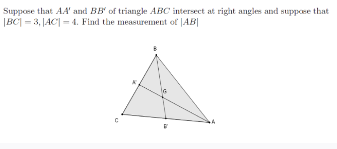 Solved Suppose That AA' And BB' Of Triangle ABC Intersect At | Chegg.com