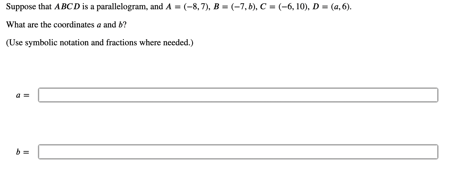 Solved Suppose That ABCD Is A Parallelogram, And | Chegg.com