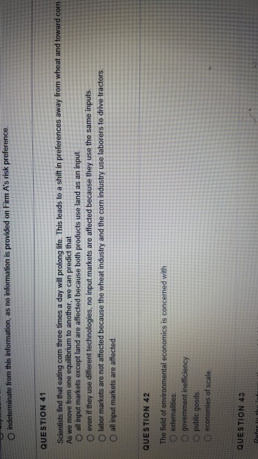 Solved QUESTION 40 Refer to the information provided in | Chegg.com