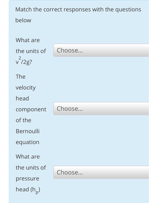 Solved Match The Correct Responses With The Questions Below | Chegg.com