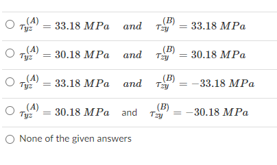 Solved Determine transverse shear stress of stress elements | Chegg.com