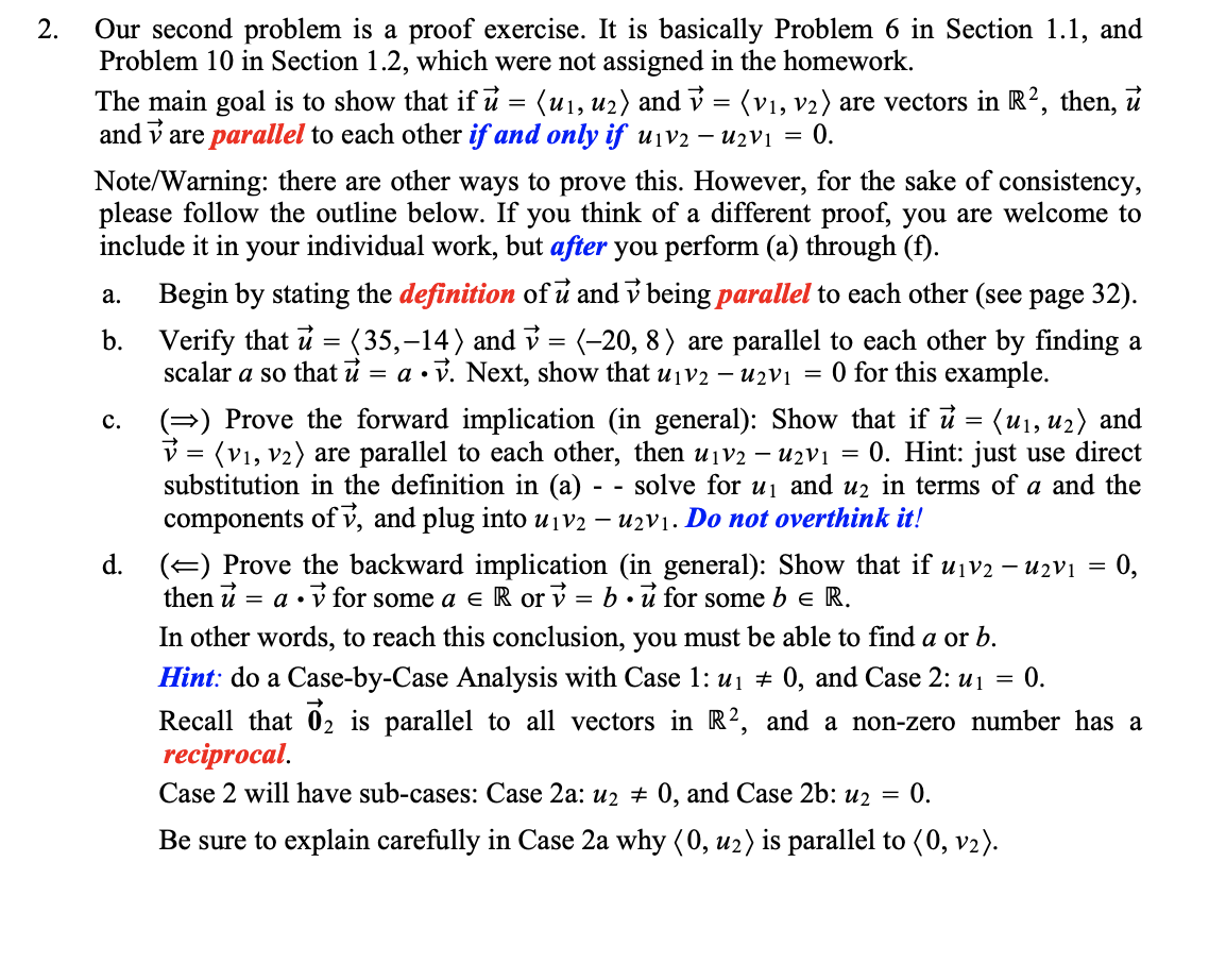 Solved 2. a. c. Our second problem is a proof exercise. It | Chegg.com
