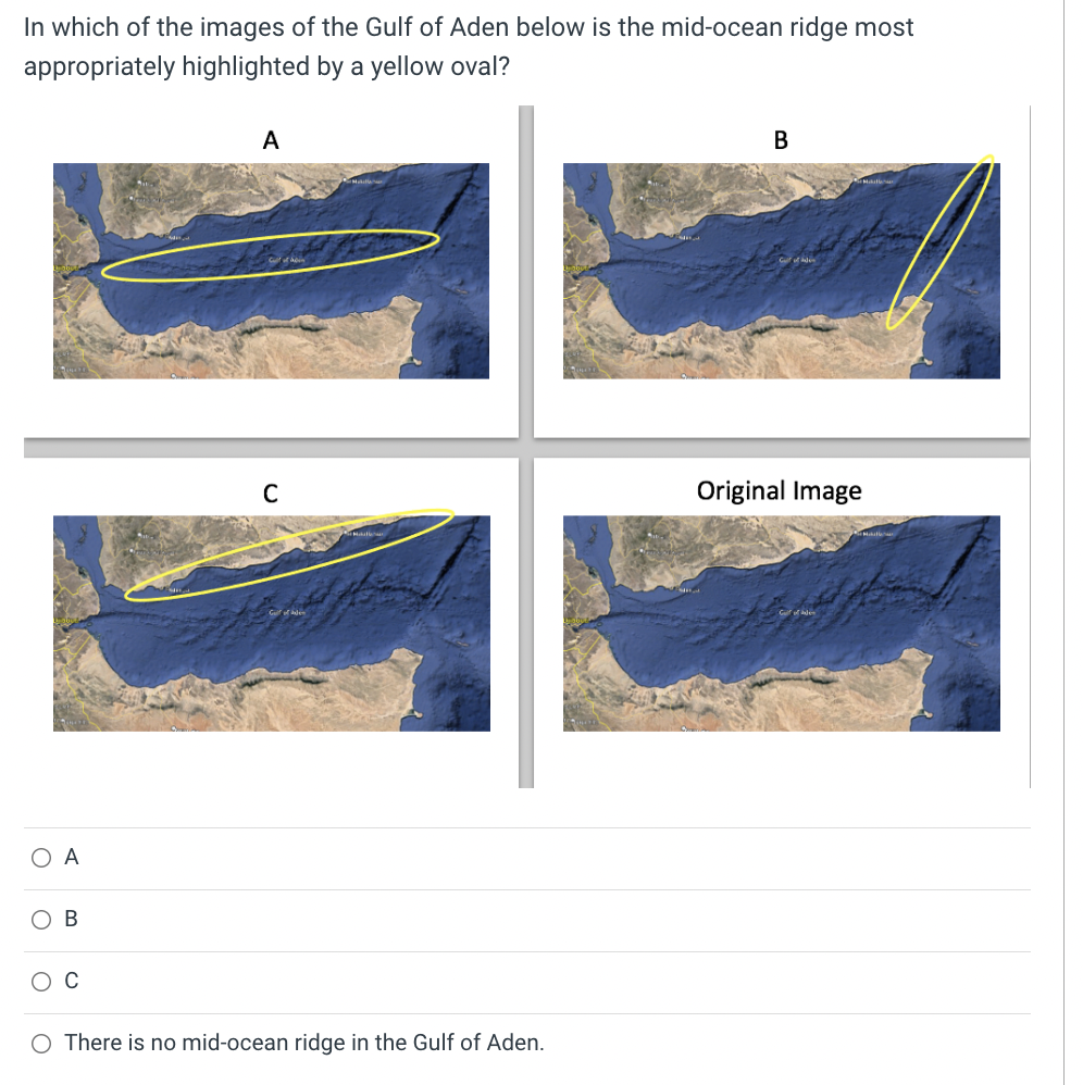 Solved In which of the images of the Gulf of Aden below is | Chegg.com