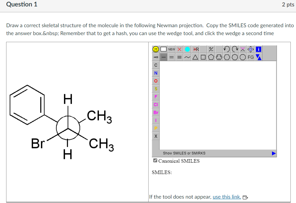 Solved Draw A Correct Skeletal Structure Of The Molecule In | Chegg.com