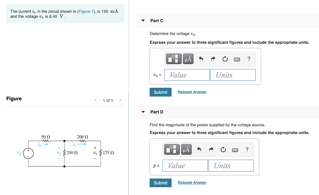 Solved The current is in the circuit shown in (Figure 1), is | Chegg.com