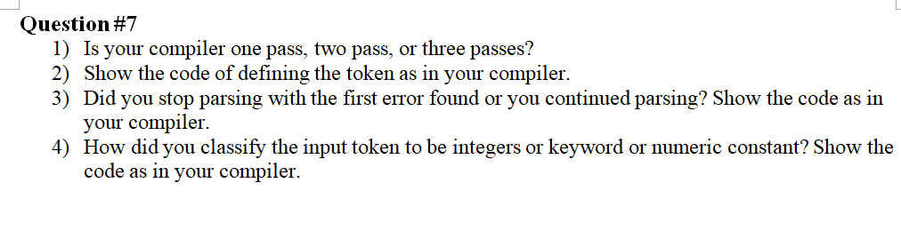 question-7-1-is-your-compiler-one-pass-two-pass-chegg