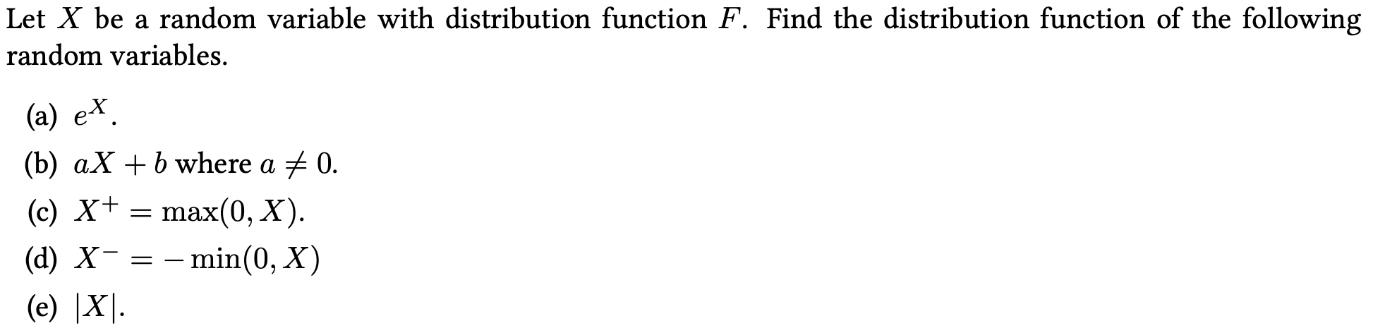 Solved Let x ﻿be a random variable with distribution | Chegg.com