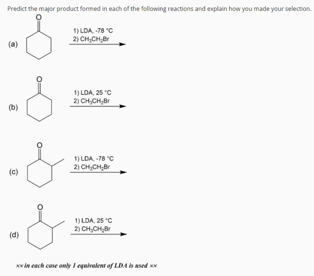 Solved Predict The Major Product Formed In Each Of The Fo
