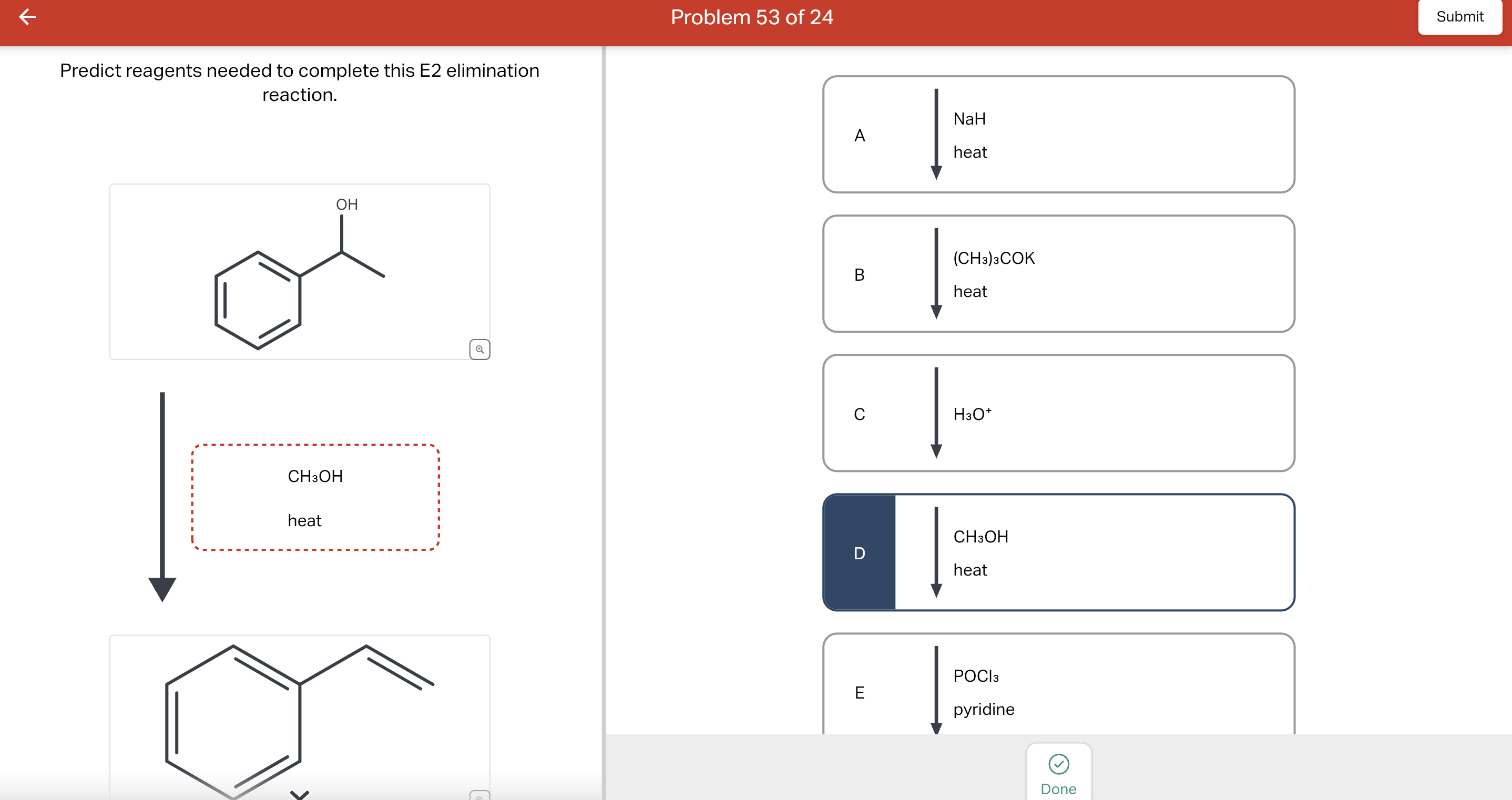 Solved Predict reagents needed to complete this E2 | Chegg.com
