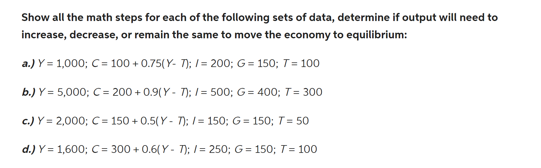 Solved Show all the math steps for each of the following | Chegg.com