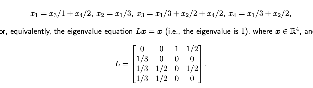 Solved Given Let L ∈ Rn×n Be A Column Stochastic 3001